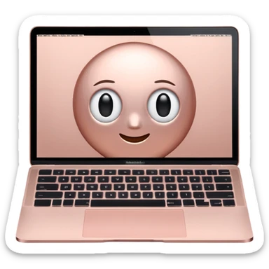 MacBook couleur or rose sticker