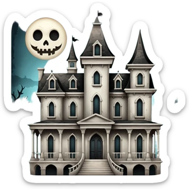 white haunted mansion sticker