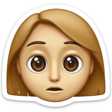 a emoji with a big eye but side eye with a sepia face but from side profile sticker