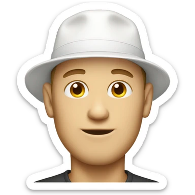 White hat guy sticker