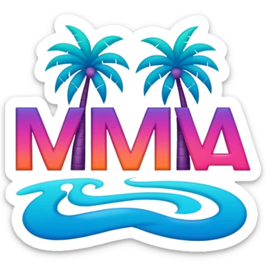 miami logo with letters MIA sticker