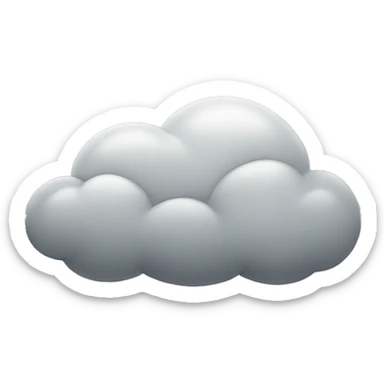 grey cloud sticker