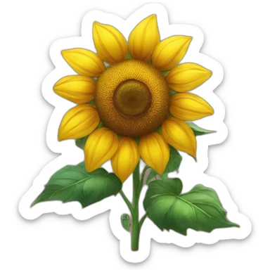 sunflower with sapphire sticker