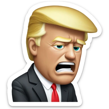 Donald Trump crying ￼ sticker