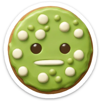 Matcha cookie with white chocolate chips  sticker