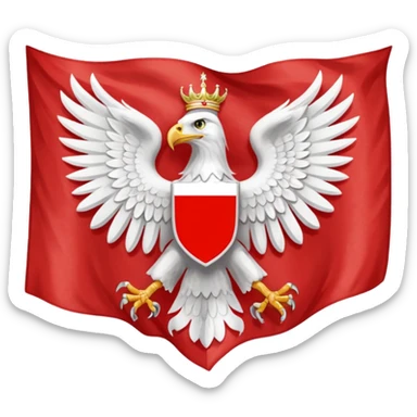 Polish flag with eagle sticker