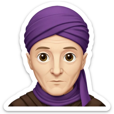 Quirinus Quirrell young man from harry potter with big Head scarf sticker