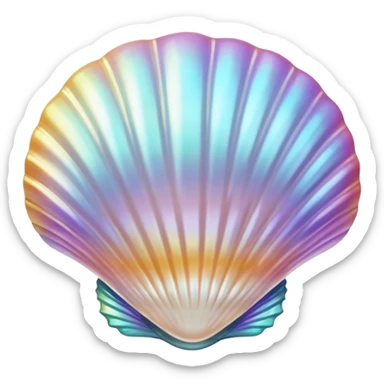 A shiny seashell sticker