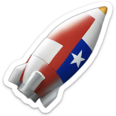 rocket texas flag sticker