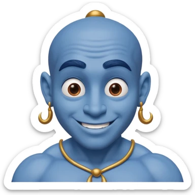 The genie from the cartoon Aladdin sticker