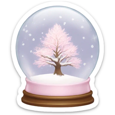 pretty light pink snow globe sticker