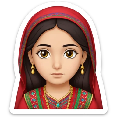 An afghan girl sticker