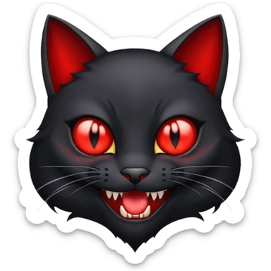 vampire cat sticker