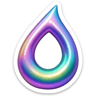 Iridescent big giant glistening glossy sparkly shiny glittery scenic thing sticker