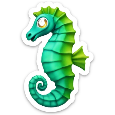 seahorse on an iguana sticker