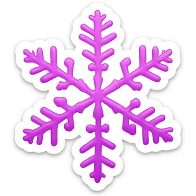 pink snowflake sticker