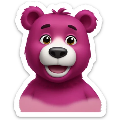 Lotso bear from toy story  sticker