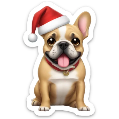 Frenchie Christmas lights sticker
