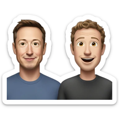 Elon musk and mark Zuckerberg sticker