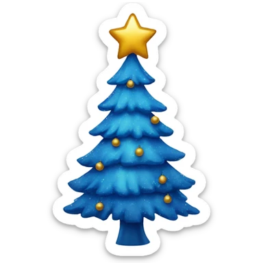 Blue xmas tree sticker
