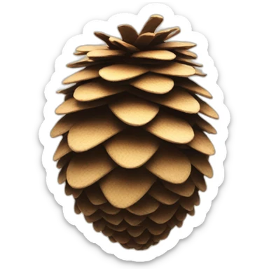 Pine cone sticker