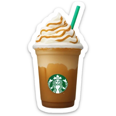 Starbucks caramel frappe sticker