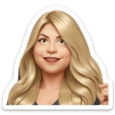 blonde girl with smiling eyes sticker