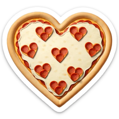 Heart shaped pizza  sticker