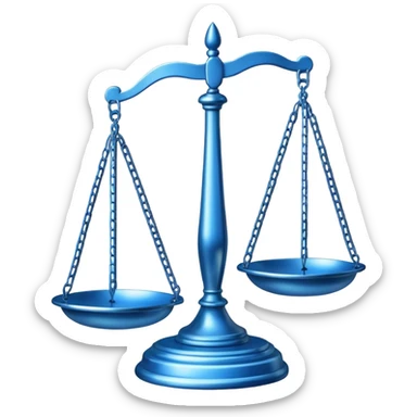 blue scales of justice sticker