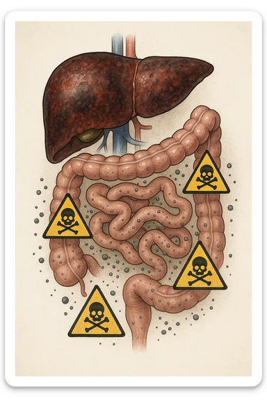 fegato e intestino intossicato da metalli pesanti sticker