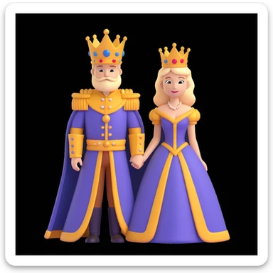 disney king and queen posing sticker