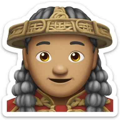mongol chief smiling sticker