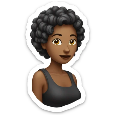 Mulher com laço na cabeça  sticker