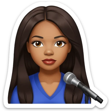 Tenitra Michelle Williams, R&B Singer from Destiny's Child with long dark brown hair, medium dark skin sticker