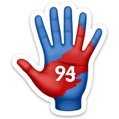 number onde hand  nfl blue (#00A3E0) and red (#F9423A) sticker