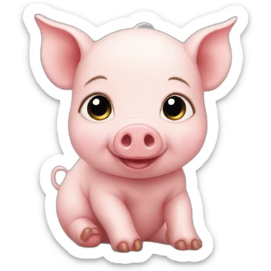 Baby pig sticker