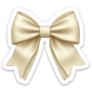Cream bow sticker