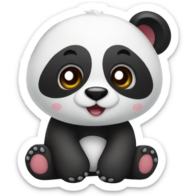 Panda amoureux sticker