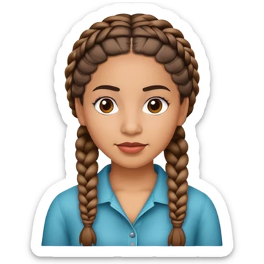 Hispanic woman with braids sticker