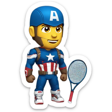 Captain America tennisman sticker