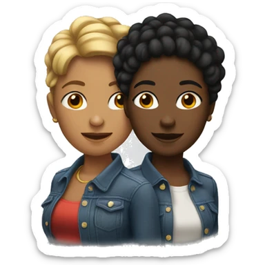 Interracial lesbians sticker