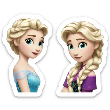 anna and elsa sticker