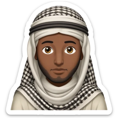 Saudi man with keffiyeh headscarf sticker