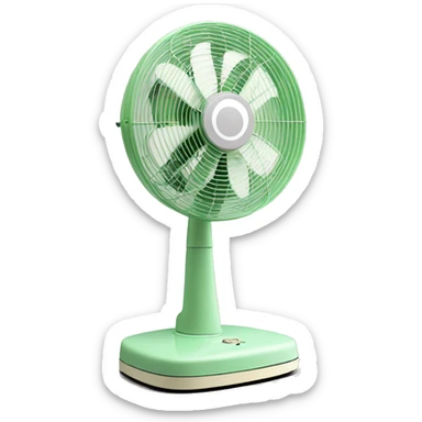 Cute classic pastel green Stand fan sticker