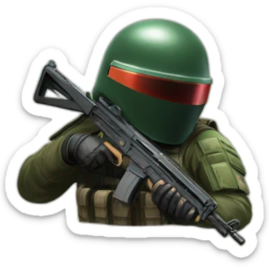 r6 tachanka shooting with flip-flop sticker