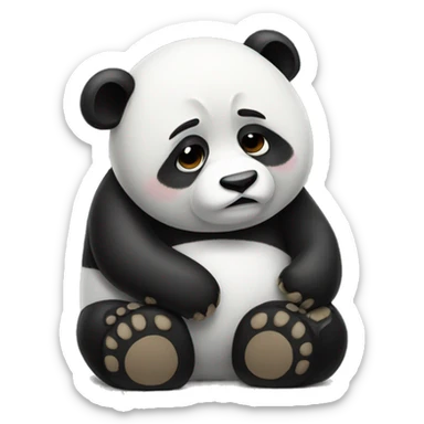 Sad panda  sticker