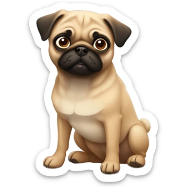 Fawn pug  sticker