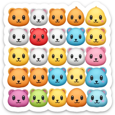 Beautiful plush toys sticker