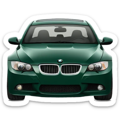 BMW e90 dark green sticker