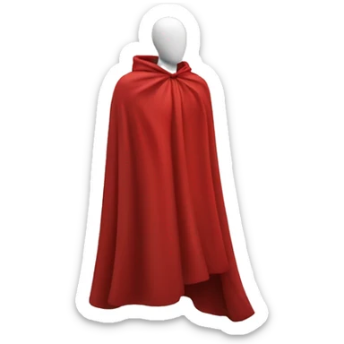 faceless mannequin flying red cape without hood sticker
